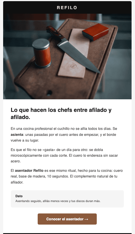Email automatizado de Refilo